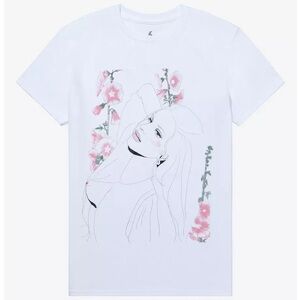 LANA DEL REY LINE ART BOYFRIEND FIT GIRLS T-SHIRT